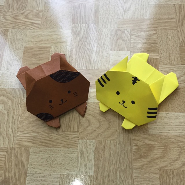 折り紙で動物園 かわいい折り方の手順を公開 子猫 とら の作り方 ハルブログ