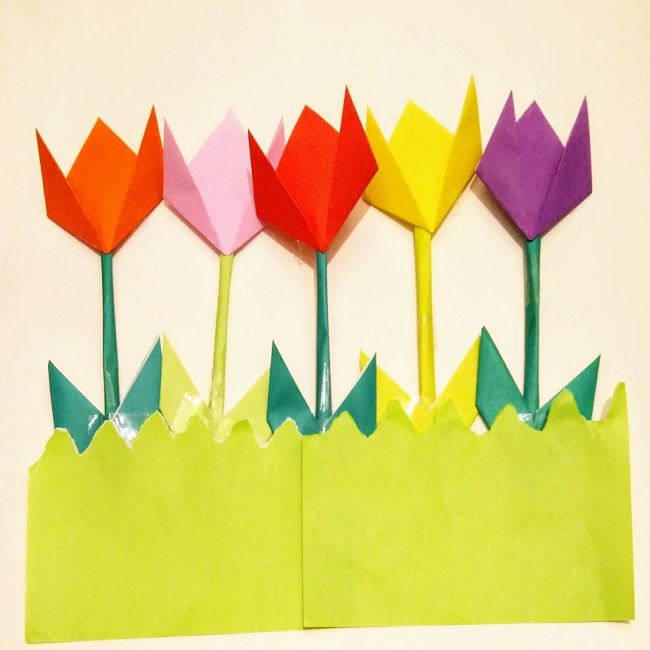 チューリップの折り紙で花束を 贈り物に喜ばれるアレンジテクニック ハルブログ