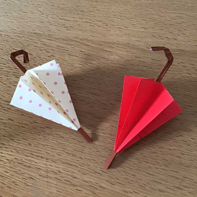 折り紙 立体的な傘の折り方 手順を紹介します ハルブログ