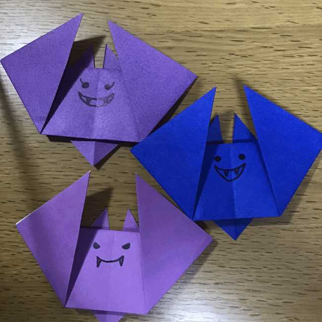 折り紙コウモリの折り方 ハロウィンにぴったり 写真で手順を公開 ハルブログ