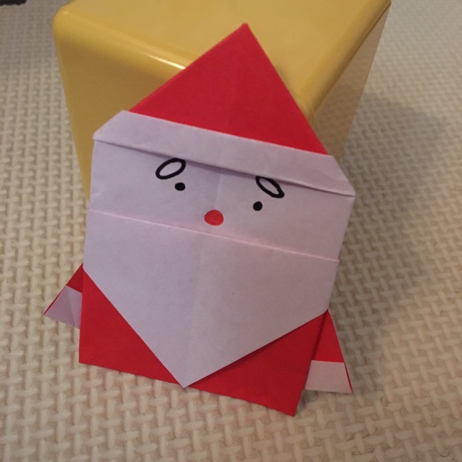 折り紙サンタクロースの折り方 親子で楽しいクリスマス 写真で手順を公開 ハルブログ