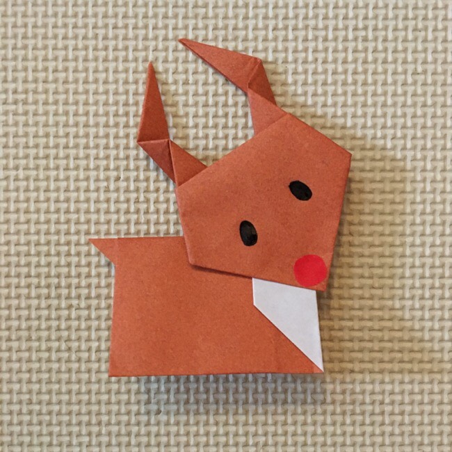 折り紙トナカイの折り方 クリスマスの飾り付けにぴったり 
